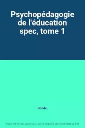 Couverture du produit · Psychopédagogie de l'éducation spec, tome 1