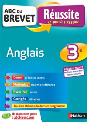 Couverture du produit · Anglais 3e - ABC du Brevet Réussite - Brevet 2023 - Cours, Méthode, Exercices