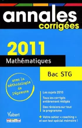 Couverture du produit · Mathématiques Bac STG