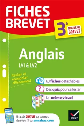 Couverture du produit · Fiches brevet Anglais 3e - Brevet 2023: fiches de révision & quiz
