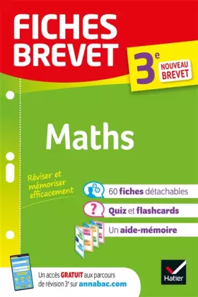Couverture du produit · Fiches brevet Maths 3e - Brevet 2023: fiches de révision & quiz