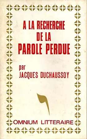 Couverture du produit · À la recherche de la parole perdue