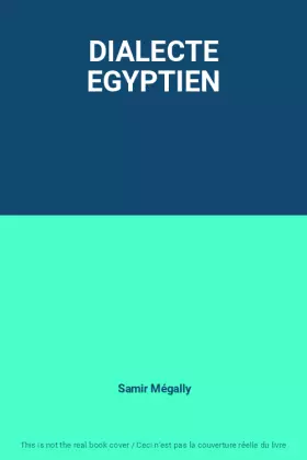 Couverture du produit · DIALECTE EGYPTIEN