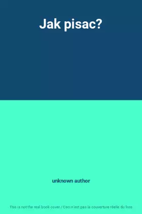 Couverture du produit · Jak pisac?