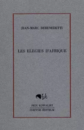 Couverture du produit · Les élégies d'Afrique