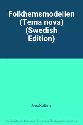 Couverture du produit · Folkhemsmodellen (Tema nova) (Swedish Edition)
