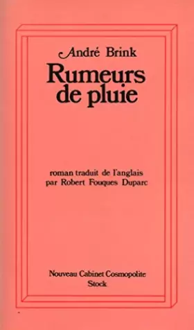 Couverture du produit · Rumeurs de pluie / Brink, André / Réf: 30254