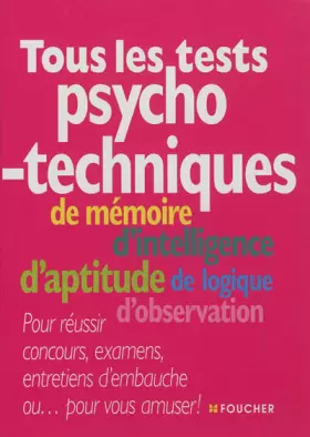 Couverture du produit · Tous les tests psychotechniques 2e édition