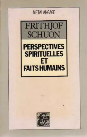 Couverture du produit · Perspectives spirituelles et faits humains