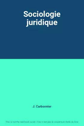 Couverture du produit · Sociologie juridique