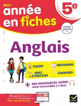 Couverture du produit · Anglais 5e (fiches de révision & exercices): avec de l'audio pour entraîner son oral