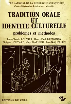 Couverture du produit · Tradition orale et identité culturelle : problemes et methodes...