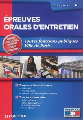 Couverture du produit · Epreuves orales d'entretien catégorie C Edition 2014