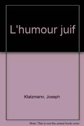 Couverture du produit · L'Humour juif
