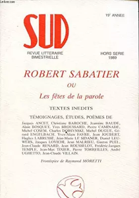 Couverture du produit · ROBERT SABATIER OU LES FETES DE LA PAROLE