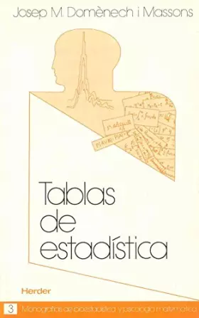 Couverture du produit · Tablas de estadística