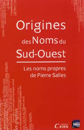 Couverture du produit · Origines Des Noms Du Sud Ouest