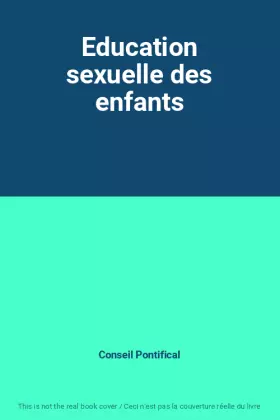 Couverture du produit · Education sexuelle des enfants