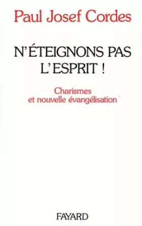 Couverture du produit · N'éteignons pas l'Esprit