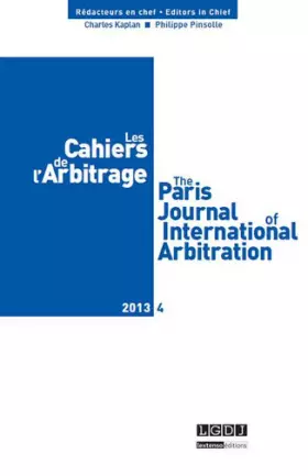 Couverture du produit · Les Cahiers de l'arbitrage N°4-2013