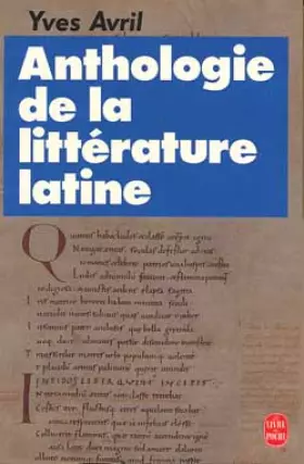 Couverture du produit · Anthologie de la littérature latine