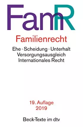 Couverture du produit · Familienrecht: Rechtsstand: 1. Februar 2019 (Beck-Texte im dtv)