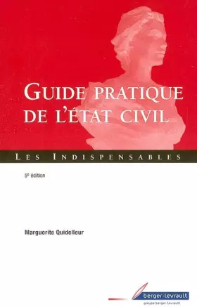 Couverture du produit · Guide pratique de l'état civil