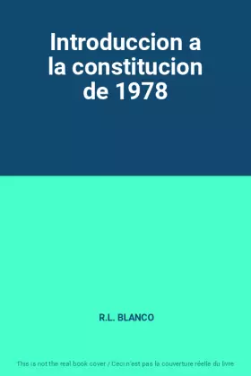 Couverture du produit · Introduccion a la constitucion de 1978