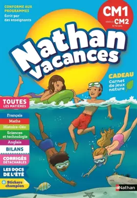 Couverture du produit · Cahier de Vacances 2019 du CM1 vers le CM2 - Nathan Vacances - 9/10 ANS