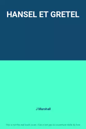 Couverture du produit · HANSEL ET GRETEL