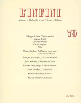Couverture du produit · L'Infini