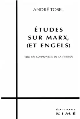Couverture du produit · Etudes sur Marx (Et Engels)