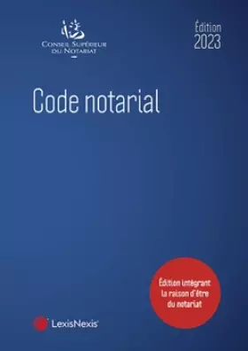 Couverture du produit · Code notarial 2023