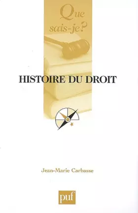 Couverture du produit · Histoire du droit