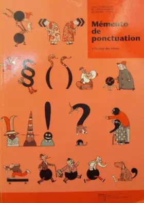 Couverture du produit · Mémento de ponctuation à l'usage des élèves