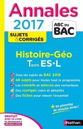 Couverture du produit · Annales ABC du BAC 2017 Histoire - Géographie Term ES.L