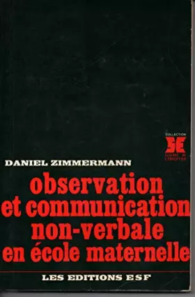 Couverture du produit · Observation et communication non-verbale en école maternelle