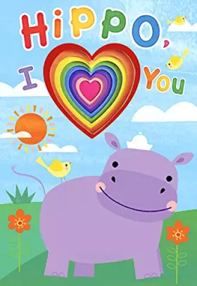 Couverture du produit · Hippo, I Heart You - Board Book - Kids Book with Cutouts