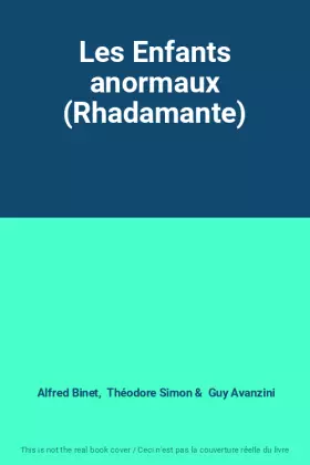 Couverture du produit · Les Enfants anormaux (Rhadamante)