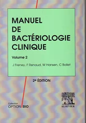 Couverture du produit · Manuel de bactériologie clinique
