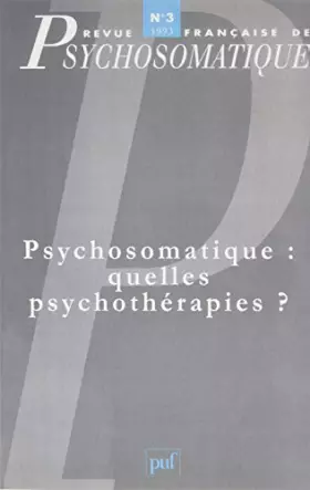 Couverture du produit · Revue française de psychosomatique, 1993, numéro 3