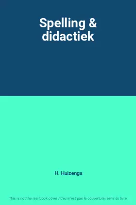 Couverture du produit · Spelling & didactiek