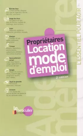 Couverture du produit · Propriétaires : location mode d'emploi