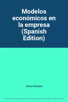 Couverture du produit · Modelos económicos en la empresa (Spanish Edition)