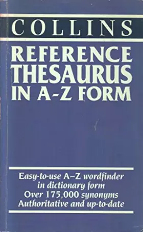 Couverture du produit · Collins Reference Thesaurus in A-Z Form