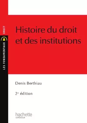 Couverture du produit · Histoire du droit et des institutions