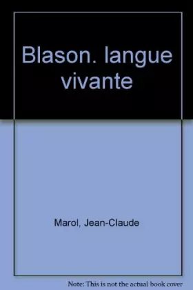 Couverture du produit · Blason, langue vivante