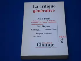 Couverture du produit · La Critique Generative