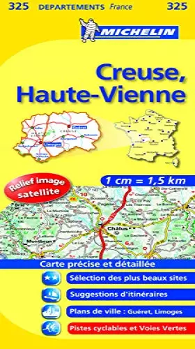 Couverture du produit · Carte DPARTEMENTS Creuse, Haute Vienne