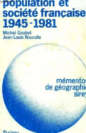 Couverture du produit · Population et société françaises, 1945-1981